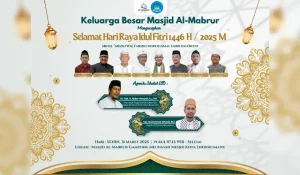Mns. Mesjid – Badan Kemakmuran Masjid (BKM) Al-Mabrur Gampong Meunasah Mesjid, Kota Lhokseumawe, mengumumkan pelaksanaan Shalat Idul Fitri 1446 Hijriah yang akan dilaksanakan pada Senin, 31 Maret 2025. Kegiatan ini akan dimulai pada pukul 07.15 WIB hingga selesai di Masjid Al-Mabrur. Dalam agenda yang telah disusun, Dr. Tgk. H. Ajidar Matsyah, Lc., MA, yang merupakan Pimpinan Dayah Tinggi Islam Samudera Pase sekaligus Dosen UIN Ar-Raniry Banda Aceh, akan bertindak sebagai khatib. Sementara itu, yang akan memimpin shalat Idul Fitri sebagai imam adalah Tgk. Muhammad Affandi, SE.I, yang juga merupakan anggota Lembaga Pengembangan Tilawatil Qur'an (LPTQ) Kota Lhokseumawe. Ketua BKM Masjid Al-Mabrur mengajak seluruh masyarakat untuk hadir dan mengikuti pelaksanaan Shalat Idul Fitri dengan khusyuk serta tetap menjaga ketertiban dan kebersihan lingkungan masjid. "Kami mengundang seluruh jamaah untuk berpartisipasi dalam Shalat Idul Fitri di Masjid Al-Mabrur. Semoga ibadah kita diterima oleh Allah SWT dan membawa keberkahan bagi kita semua," ujar ketua BKM. Pelaksanaan shalat Idul Fitri ini juga diharapkan menjadi momen silaturahmi bagi masyarakat sekitar dalam menyambut Hari Raya dengan penuh kebahagiaan dan rasa syukur. Diharapkan, jamaah dapat datang lebih awal guna menghindari kepadatan dan mempersiapkan diri untuk beribadah dengan khidmat. Semoga perayaan Idul Fitri tahun ini membawa kedamaian dan keberkahan bagi seluruh umat Muslim di Kota Lhokseumawe dan sekitarnya.