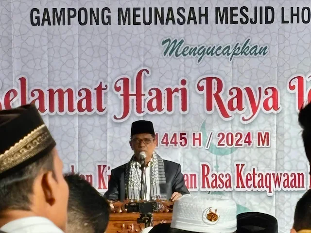 Shalat Idul Adha 1445 Hijriyah, Warga Meunasah Mesjid Padati Masjid Al-Mabrur