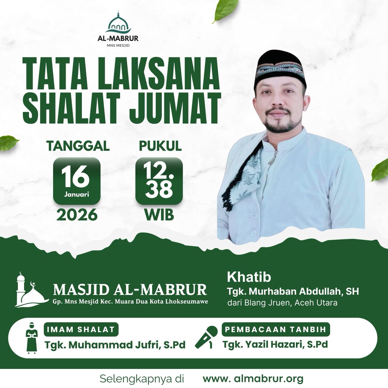 Agenda Jum'at 16 Januari 2026