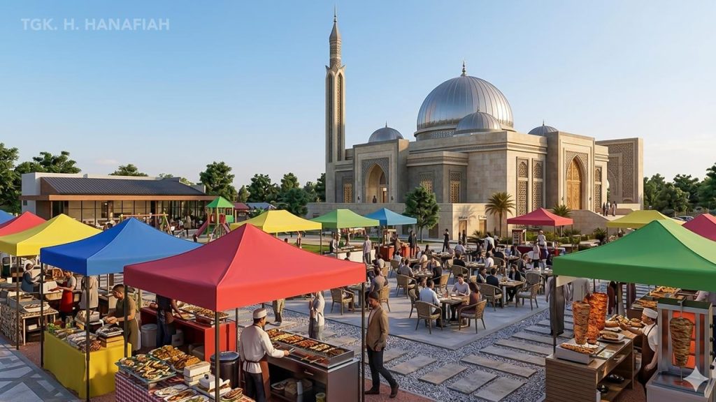 Masjid Al-Mabrur Lhokseumawe Tampilkan Desain Futuristik Timur Tengah Berbasis AI