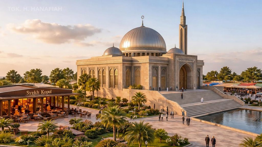 Masjid Al-Mabrur Lhokseumawe Tampilkan Desain Futuristik Timur Tengah Berbasis AI