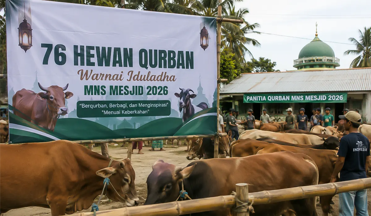 76 Hewan Qurban Warnai Iduladha Mns Mesjid 2026