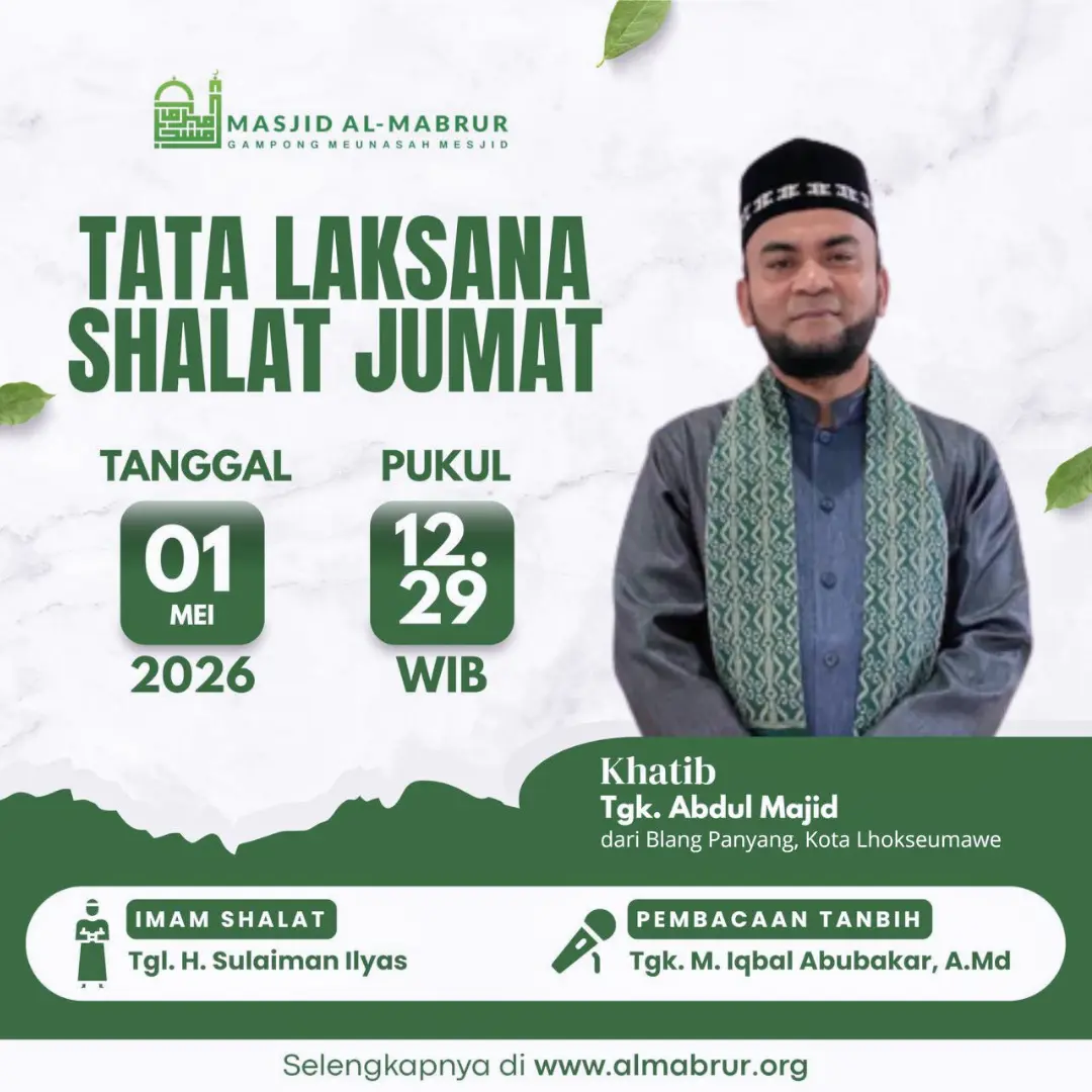 Agenda Jum'at 1 Mai 2026
