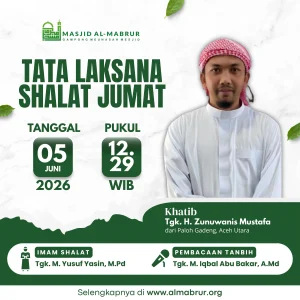 Agenda Jum'at, 05 Juni 2026