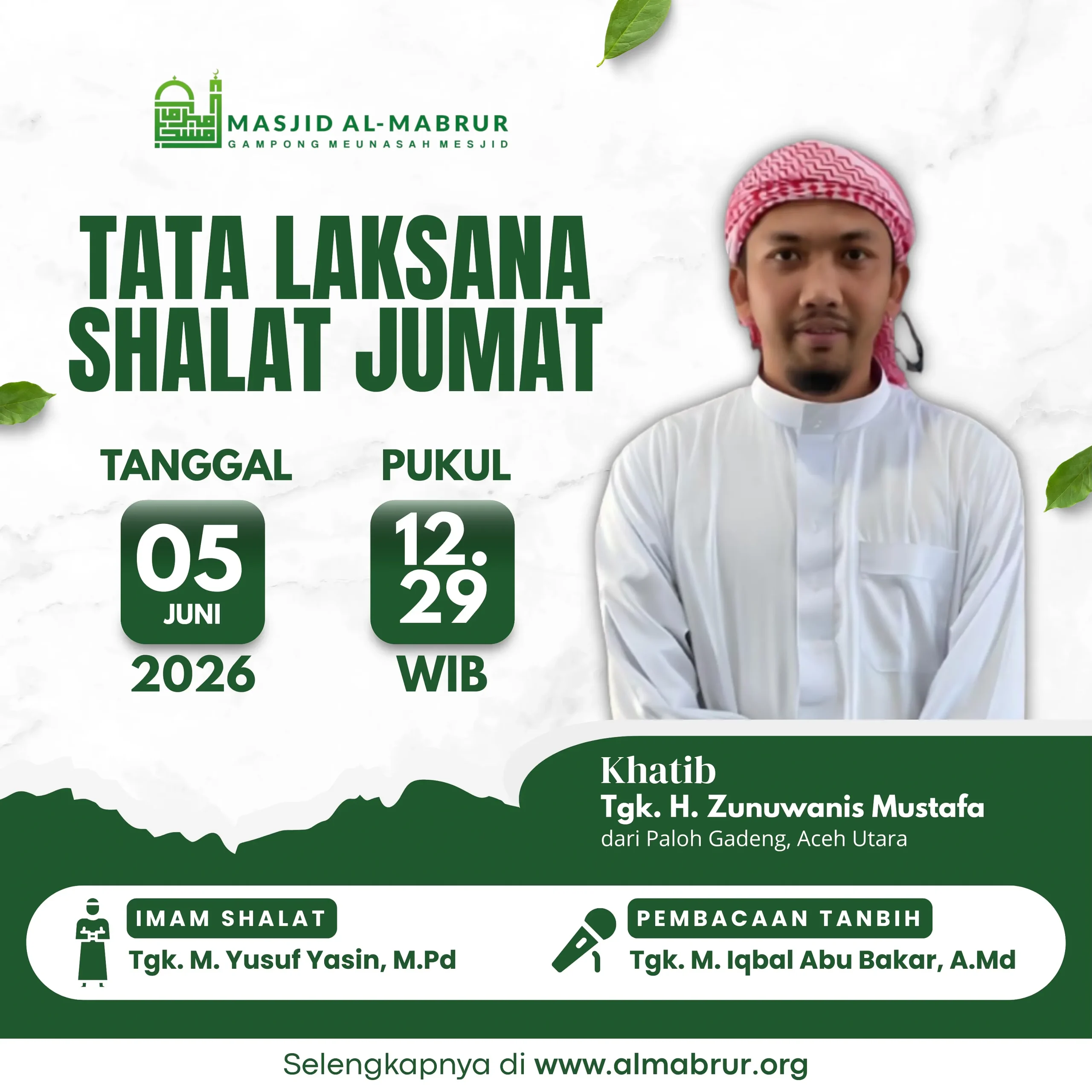 Agenda Jum'at, 05 Juni 2026