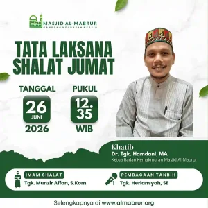 Agenda Jum'at, 26 Juni 2026