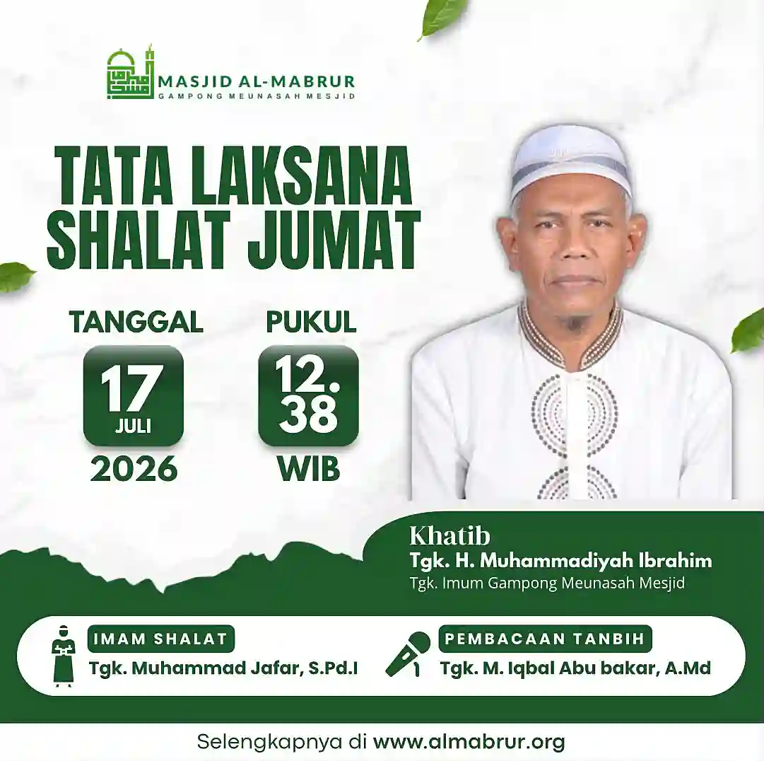 Agenda Jum'at, 17 Juli 2026