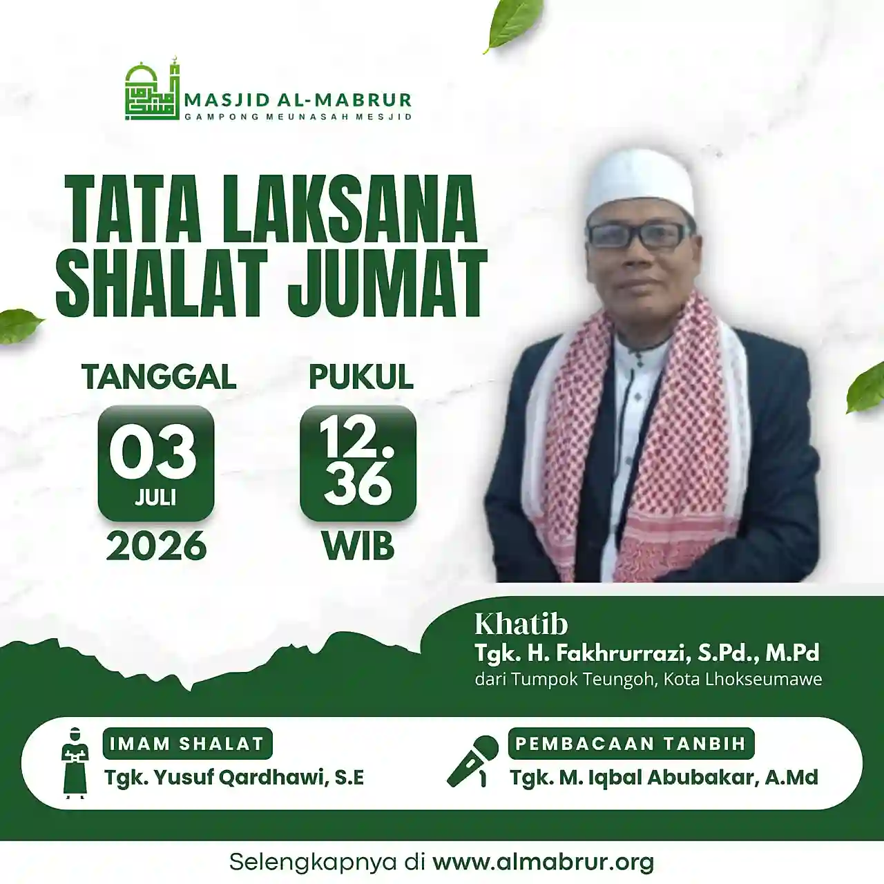 Agenda Jum'at, 3 Juli 2026