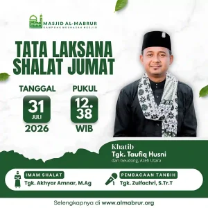 Agenda Jum'at, 31 Juli 2026