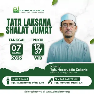 Agenda Jum'at 07 Agustus 2026