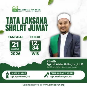 Agenda Jum'at 21 Agustus 2026