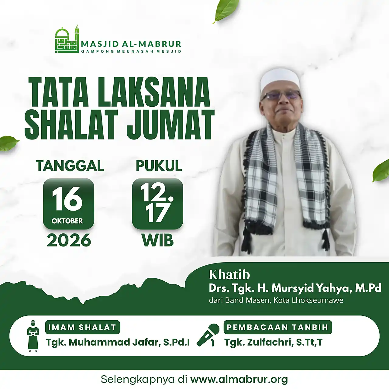 Jum'at, 16 Oktober 2026